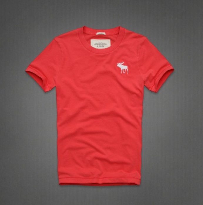 Abercrombie Fitch Hombres De Cuello Redondo Corto Remera AF5266